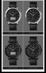 SKMEI 1652 Watch | Dual Time, Chrono, Leather Strap - Image 4
